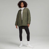 lululemon丨Quilted Light 女士绗缝带夹层长款外套 拒水 LW4BXSS 中橄榄绿 XXS /2