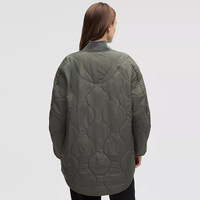 lululemon丨Quilted Light 女士绗缝带夹层长款外套 拒水 LW4BXSS 石板棕 S /6