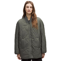 lululemon丨Quilted Light 女士绗缝带夹层长款外套 拒水 LW4BXSS 石板棕 L /10