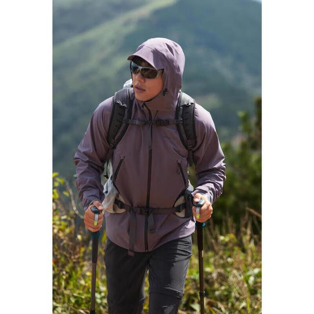 DECATHLON 迪卡侬 硬壳冲锋衣男女防风防水夹克风衣MH500外套 男款-暮山紫 M