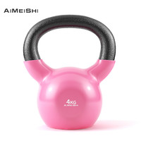 艾美仕 AMS Art AiMeiShi 艾美仕 浸塑壶铃男女家用健身器材铸铁哑铃力量训练手臂深蹲手提壶铃4KG