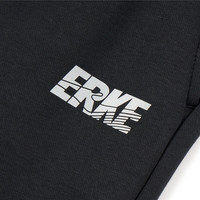 鸿星尔克童装裤子24年冬季中大童中性加厚针织长裤男童卫裤女童裤子 正黑 150cm