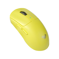 AULA 狼蛛 SC680 三模鼠标 26000DPI 鹅花黄