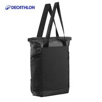 迪卡侬城市轻户外挎包女托特包早春秋手提包男运动包旅行单肩 经典黑 均码