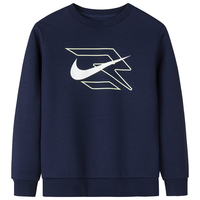NIKE 3BRAND 耐克童装男女童加绒保暖【卫衣+长裤2件套】冬儿童套装 靛蓝色 110 /52 【身高98-104cm】