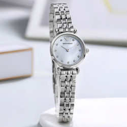 EMPORIO ARMANI 阿玛尼 白月光系列 石英时尚贝母表盘女表 AR1961
