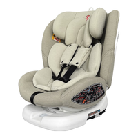 感恩【11.11特惠】儿童座椅0-7-12岁汽车用婴儿宝宝轻便安装 【双向乘坐-360°旋转】瑞亚-丝雾米