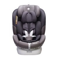 感恩【11.11特惠】儿童座椅0-7-12岁汽车用婴儿宝宝轻便安装 【双向乘坐-360°旋转】瑞亚-银月灰