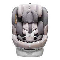 感恩【11.11特惠】儿童座椅0-7-12岁汽车用婴儿宝宝轻便安装 【双向乘坐-360°旋转】瑞亚-绅士灰