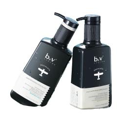 B2V 2V 墨藻洗发水露护发素男女止痒控油蓬松丝滑柔顺580ml两瓶（赠240ml小样）