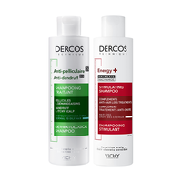 VICHY 薇姿 标洗发水DERCOS去屑控油舒缓头 绿标200ml+红标200ml