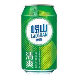 青岛啤酒 青岛崂山啤酒清爽系列330ml*20听*3箱