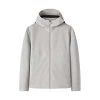 九牧王【商场同款】白鸭绒羽绒服外套冬保暖易打理休闲夹克上衣 修身版+浅灰白+JK5DX52327