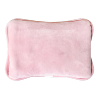 彩虹暖手宝电热暖手宝暖手器充电热水袋内加绒暖手袋 双插手包装 加厚双插手（粉/蓝/灰）