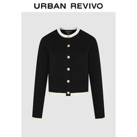 UR2024秋季新款女装法式气质小香纽扣口袋针织开衫UWM940029