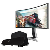 SAMSUNG 三星 S34E790C 34英寸 MVA 曲面 显示器(3440×1440、60Hz）+雷蛇 利维坦巨兽 5.1声道音箱
