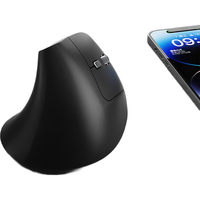 航世（BOW）MD190L 人体工程学鼠标 立式垂直鼠标 可充电无线蓝牙双模鼠标 立式大小手男女通用 灰黑色