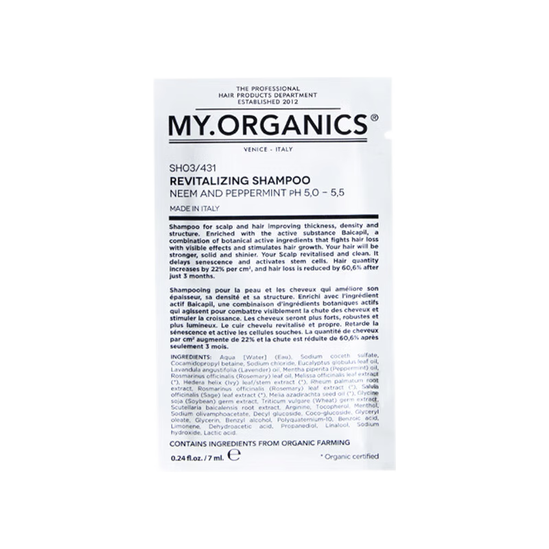 MY.ORGANICS有机活力洗发水7mI 活力洗发水 7ml 1袋