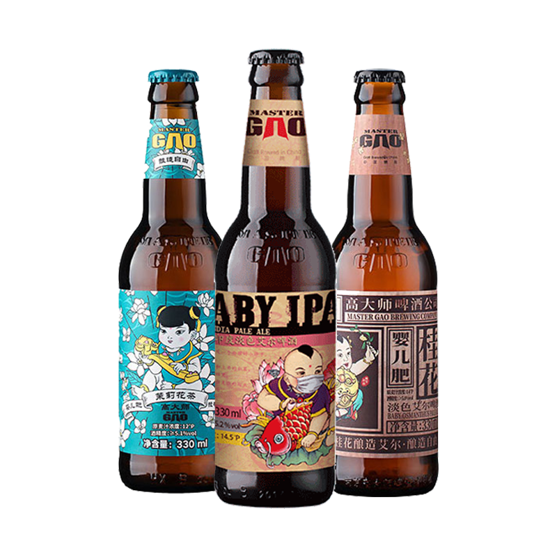  Master Gao/高大师 茉莉花茶风味 精酿啤酒  1x12x500ml 包装 330ml
