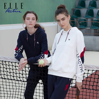 ELLE Active 红白蓝撞色女款运动卫衣