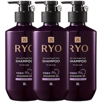 吕（Ryo）紫吕防脱固发洗发水400ml*3 控油蓬松去屑洗发露韩国洗头膏