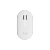 logitech 罗技 Pebble鹅卵石 2.4G蓝牙 双模无线鼠标 1000DPI 米白+鼠标垫