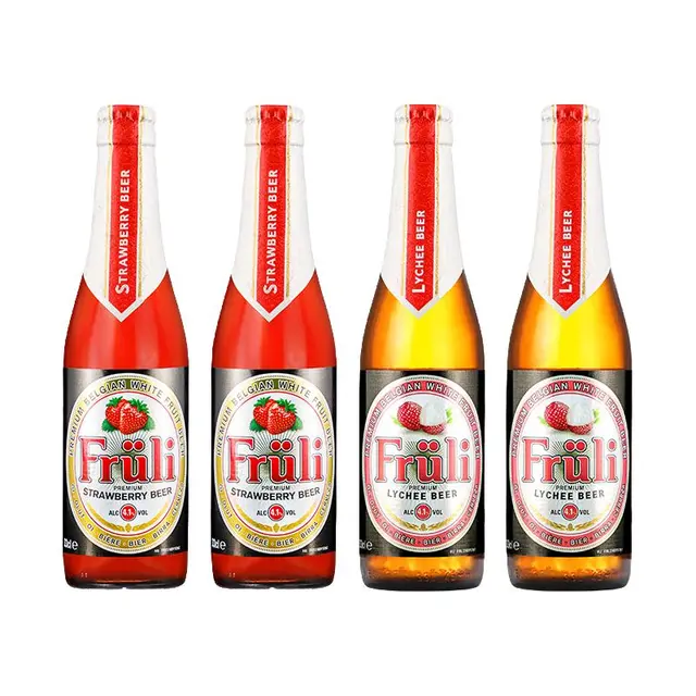 Fruli 芙力 果味酒组合装 330ml*4瓶（荔枝330ml*2瓶+草莓330ml*2瓶）
