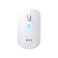 爱国者(aigo) Q701无线2.4G鼠标办公笔记本台式机通一体机HP华硕通用 无线发光鼠标 白色
