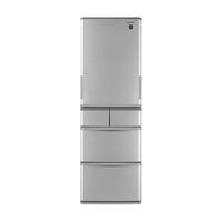 SHARP/夏普电冰箱412L左右开门变频风冷制冰银色家用冰箱