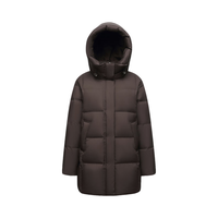 雪中飞2025冬连帽羽绒服女冬小个子韩可露丽风韩版保暖面包服 咖色|7406 L /165/88A
