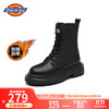 Dickies 女士马丁靴舒适百搭英伦短靴显高显瘦女靴 黑色-加绒