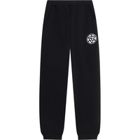 李宁 LI-NING童装儿童运动裤子男小大童加绒保暖棉感亲肤束脚卫裤110YKLU321-1 黑色321-1（棉感加绒）