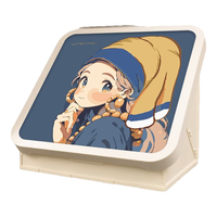 聚可爱浴室壁画收纳箱家用卫生间洗澡免打孔折叠置物架大容量防水收纳架 水晶款-珍珠女孩