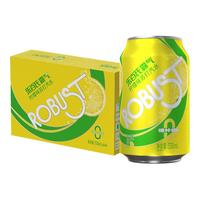 乐百氏霸气苏打水柠檬味气泡水无糖0卡0脂330ml*24罐整箱碳酸饮料