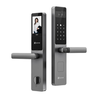 萤石 DL20FVS人脸大屏视频锁 标准锁 3D人脸识别指纹掌静脉智能锁 家用半自动猫眼门铃电子门锁