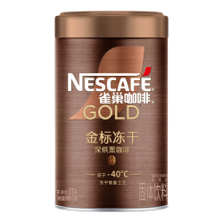 雀巢 Nestle）速溶咖啡 金牌 冻干黑咖啡 0糖低脂 微研磨现磨口感 黑咖啡金牌深烘75g