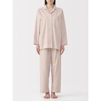 無印良品 MUJI(無印良品 )女式 无侧缝法兰绒 睡衣 家居服套装 软棉棉内衣 浅粉红色5A XL