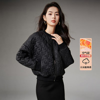 晚白2025年冬夹棉外套上衣利落简约薄棉衣时尚夹克外套女