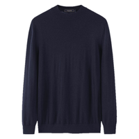 雅戈尔毛衫男士2024秋冬青年男毛衫圆领毛衣羊毛混纺面料羊毛衫4色合款 藏青VYHR619968FBA 105cm