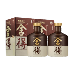 舍得 浓香型白酒  双瓶 海外版 375mL 52度