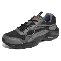 斯凯奇（SKECHERS）华夫熊男鞋秋季潮流老爹鞋厚底增高熊猫鞋休闲街头运动鞋237430 木炭色/黑色271 45