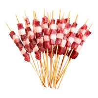 额尔敦内蒙古草原羔羊肉 手工羊肉串 国产清真地标生鲜 烧烤半成品食材  原味手工羊肉串200g(10串）*4袋