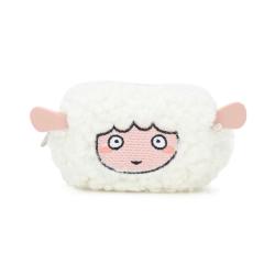 PULL&BEAR 女式甜美可爱时尚迷你编织毛茸茸拉链式零钱包