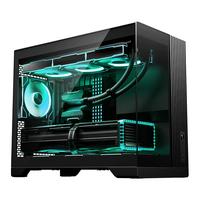 PHANTEKS追风者XT V3小清风MATX黑海景房钢化玻璃台式电脑桌面小机箱(360水冷位/7风扇位Type-C 20Gb)