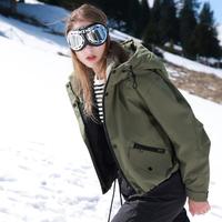 三彩 【防水】ibudu系列2025冬季短款白鸭绒工装羽绒服外套女