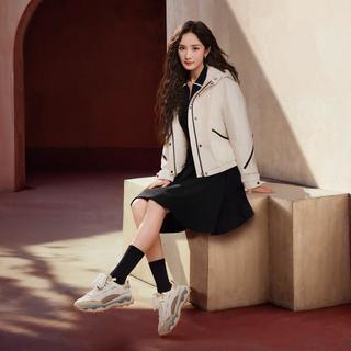 FILA 女装女式时尚棉衣女士休闲宽松连帽保暖长袖外套
