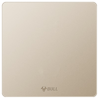 公牛（BULL）空白面板 G12系列 防溅盒面板白板奶油风86型面板 G12B101 星辰金