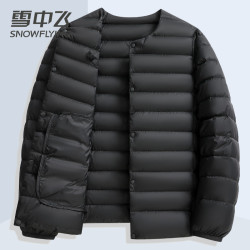 雪中飞 轻薄保暖 003黑色 185/100A 男士羽绒服