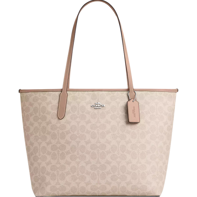 PLUS会员：COACH City33 老花大容量托特包单肩手提包 CV976SVPWH