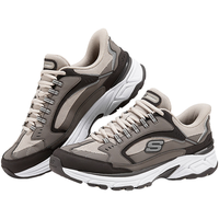 斯凯奇（Skechers）闪穿银翼鞋男鞋2025秋季复古老爹鞋软底休闲运动鞋233155 棕色/灰褐色/BRTP 45